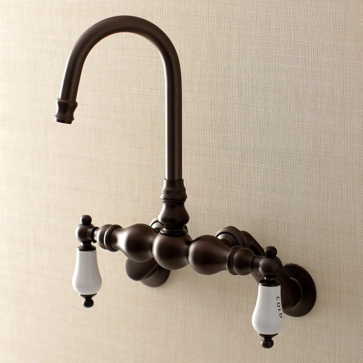 Aqua Vintage AE85TX-P Adjustable Center Wall Mount Tub Faucet