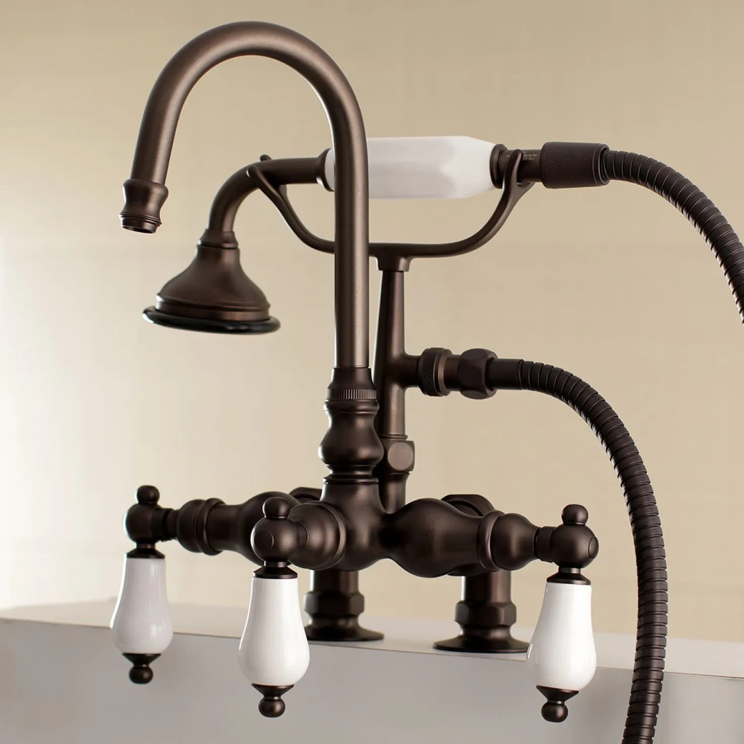 Aqua Vintage AE15TX-P Clawfoot Tub Faucet with Hand Shower