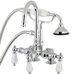 Aqua Vintage AE17TX-P Clawfoot Tub Faucet with Hand Shower