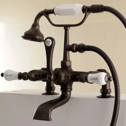 Aqua Vintage AE207TX-P 7-Inch Tub Faucet with Hand Shower