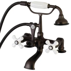 Aqua Vintage AE211TX-P 7-Inch Tub Faucet with Hand Shower