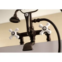 Aqua Vintage AE211TX-P 7-Inch Tub Faucet with Hand Shower
