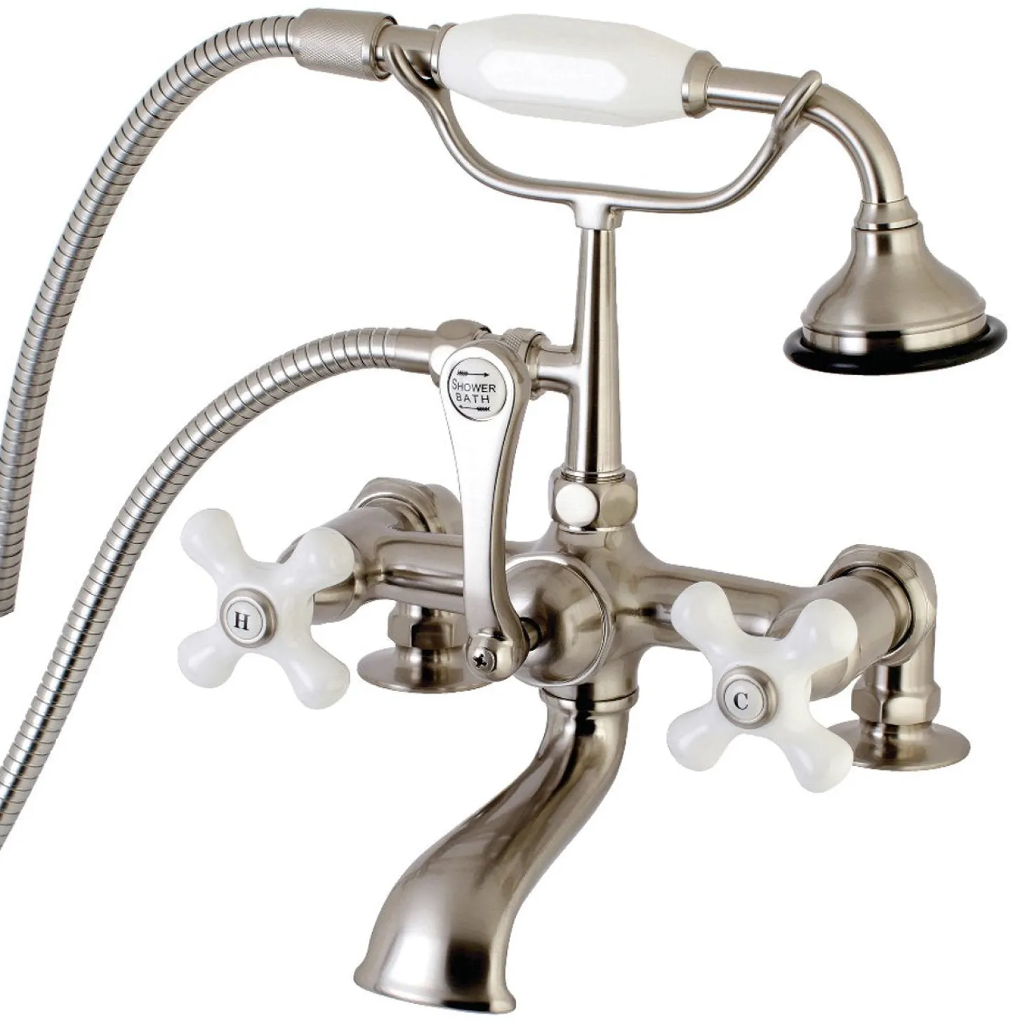 Aqua Vintage AE211TX-P 7-Inch Tub Faucet with Hand Shower