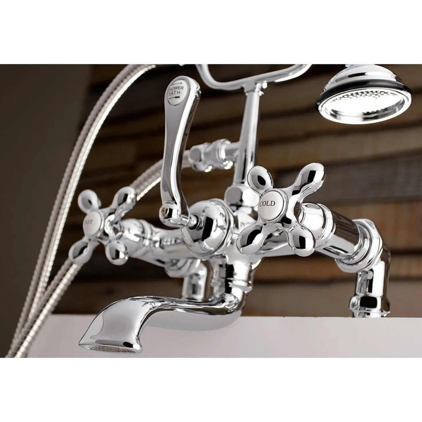 Aqua Vintage AE209TX-P7-Inch Tub Faucet with Hand Shower