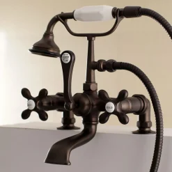 Aqua Vintage AE209TX-P7-Inch Tub Faucet with Hand Shower