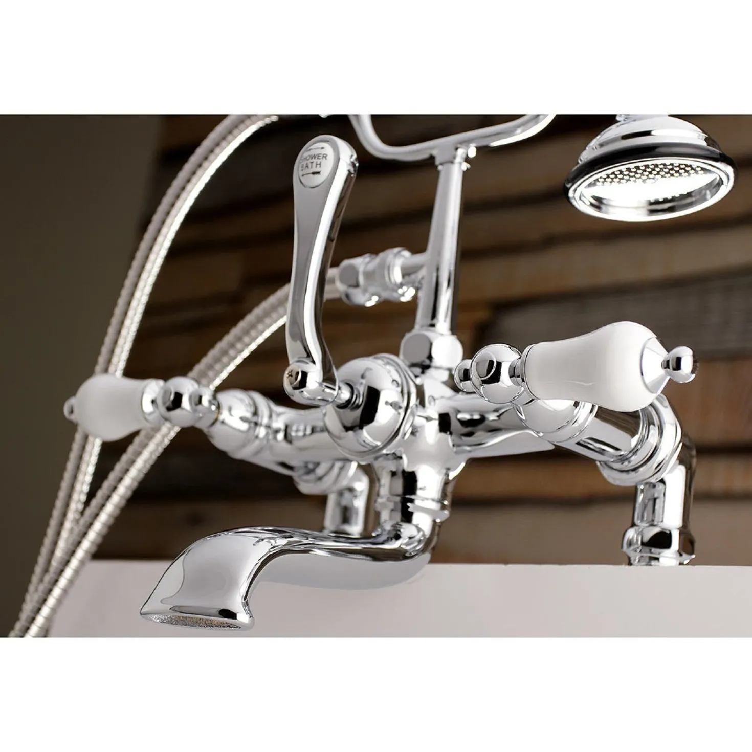Aqua Vintage AE205TX-P 7-Inch Tub Faucet with Hand Shower