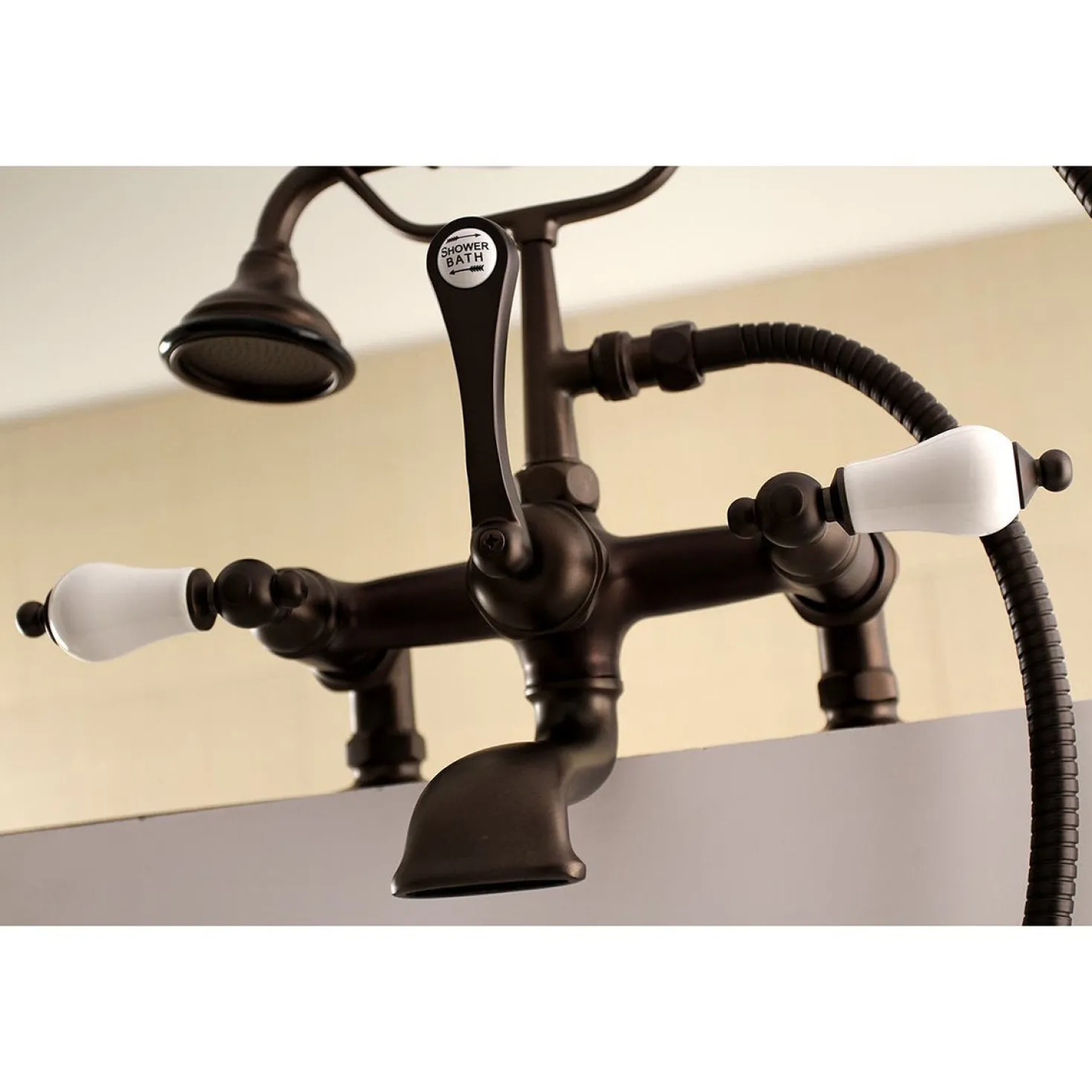 Aqua Vintage AE205TX-P 7-Inch Tub Faucet with Hand Shower