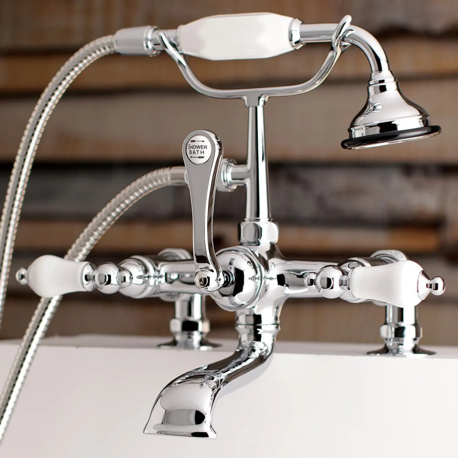 Aqua Vintage AE205TX-P 7-Inch Tub Faucet with Hand Shower