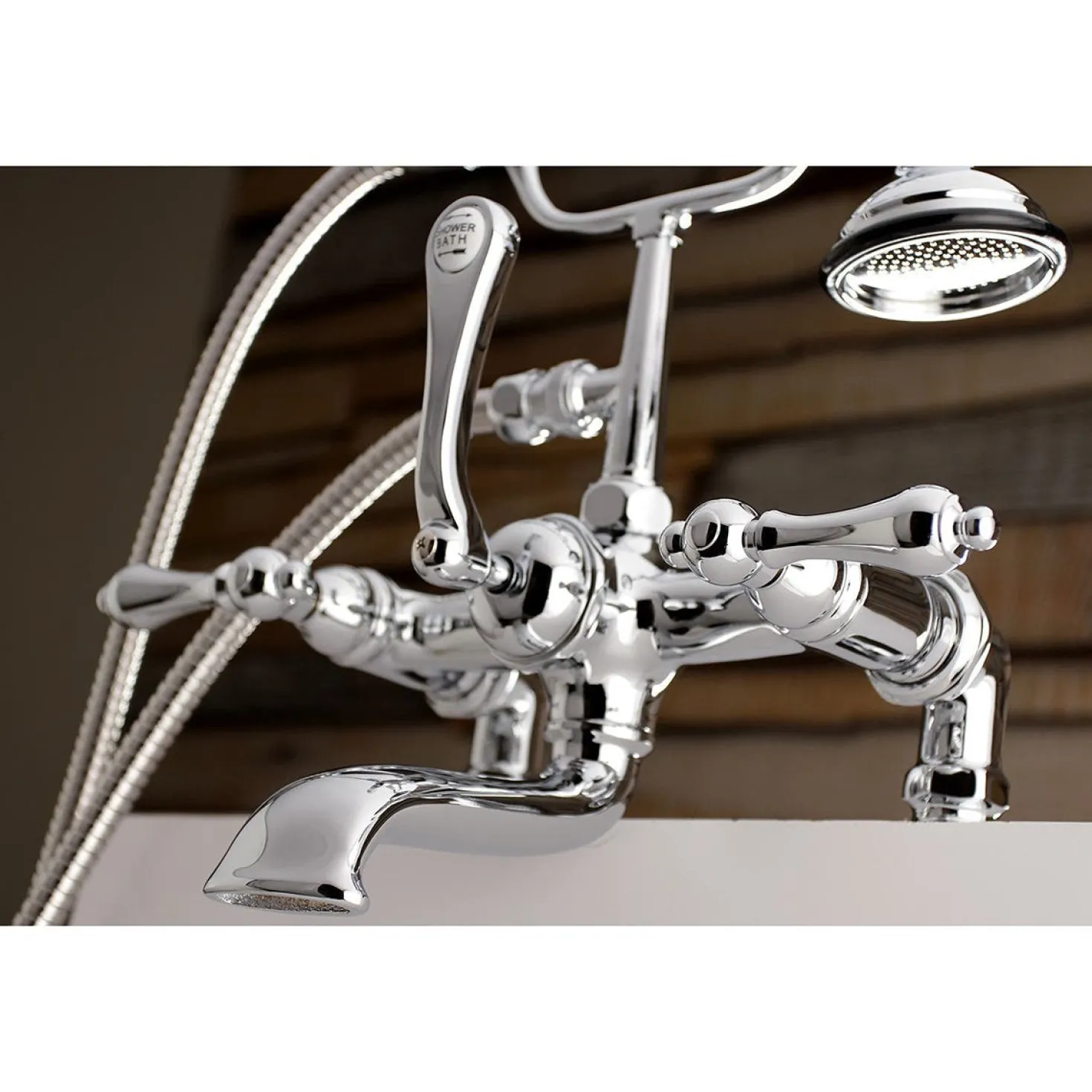 Aqua Vintage AE203TX-P 7-Inch Tub Faucet with Hand Shower