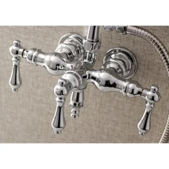 Aqua Vintage AE19TX-P 3-3/8-Inch Wall Mount Tub Faucet with Hand Shower