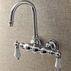 Aqua Vintage AE3TX-P Vintage 3-3/8-Inch Wall Mount Tub Faucet