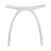 Arched Bathroom Stool in Composite Matte White