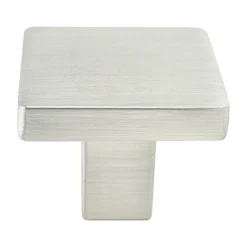 Berenson Contemporary Advantage One Knob in Brushed Nickel - Square