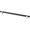 Berenson Radial Reign Appliance Pull in Matte Black and Brushed Nickel