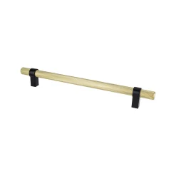 Berenson Radial Reign Appliance Pull in Modern Brushed Gold and Matte Black