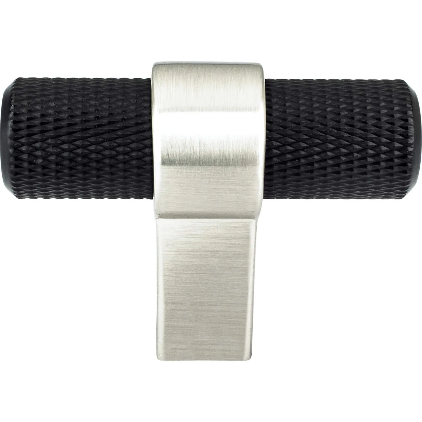 Berenson Radial Reign Knob in Matte Black and Brushed Nickel