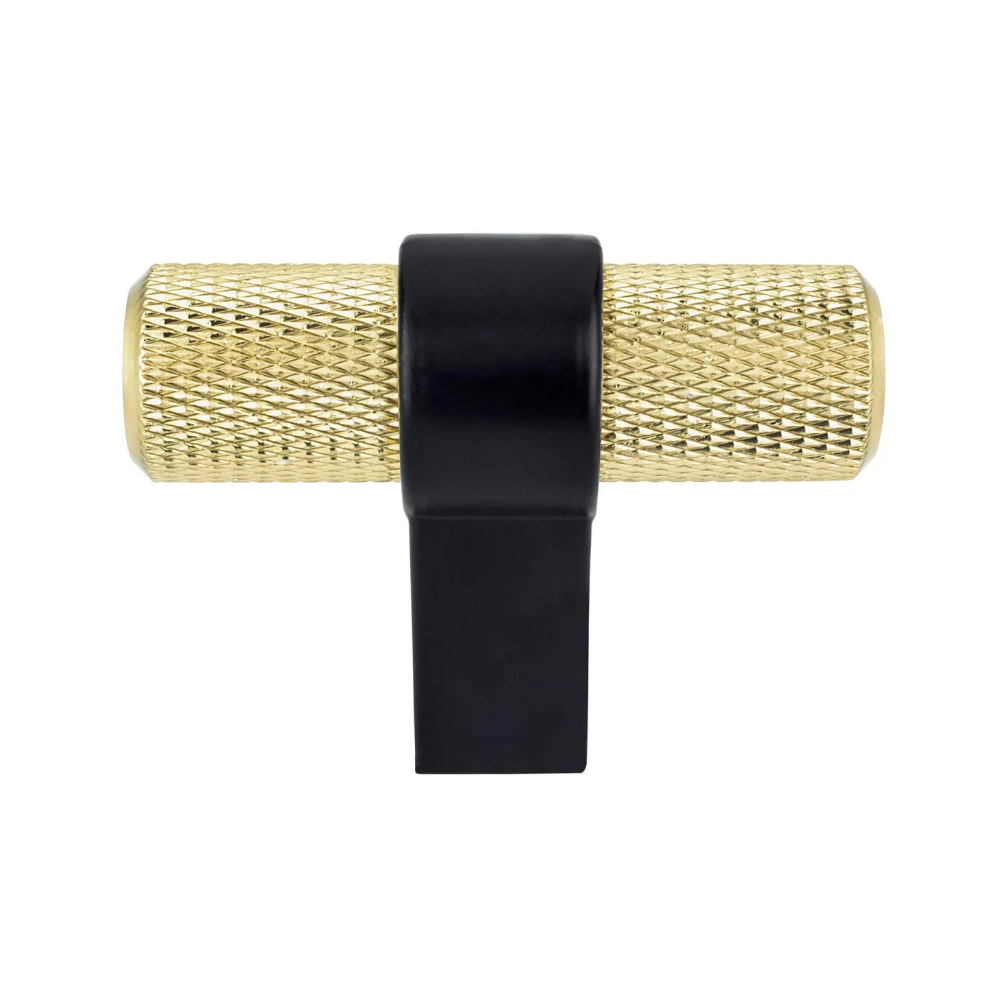 Berenson Radial Reign Knob in Modern Brushed Gold and Matte Black