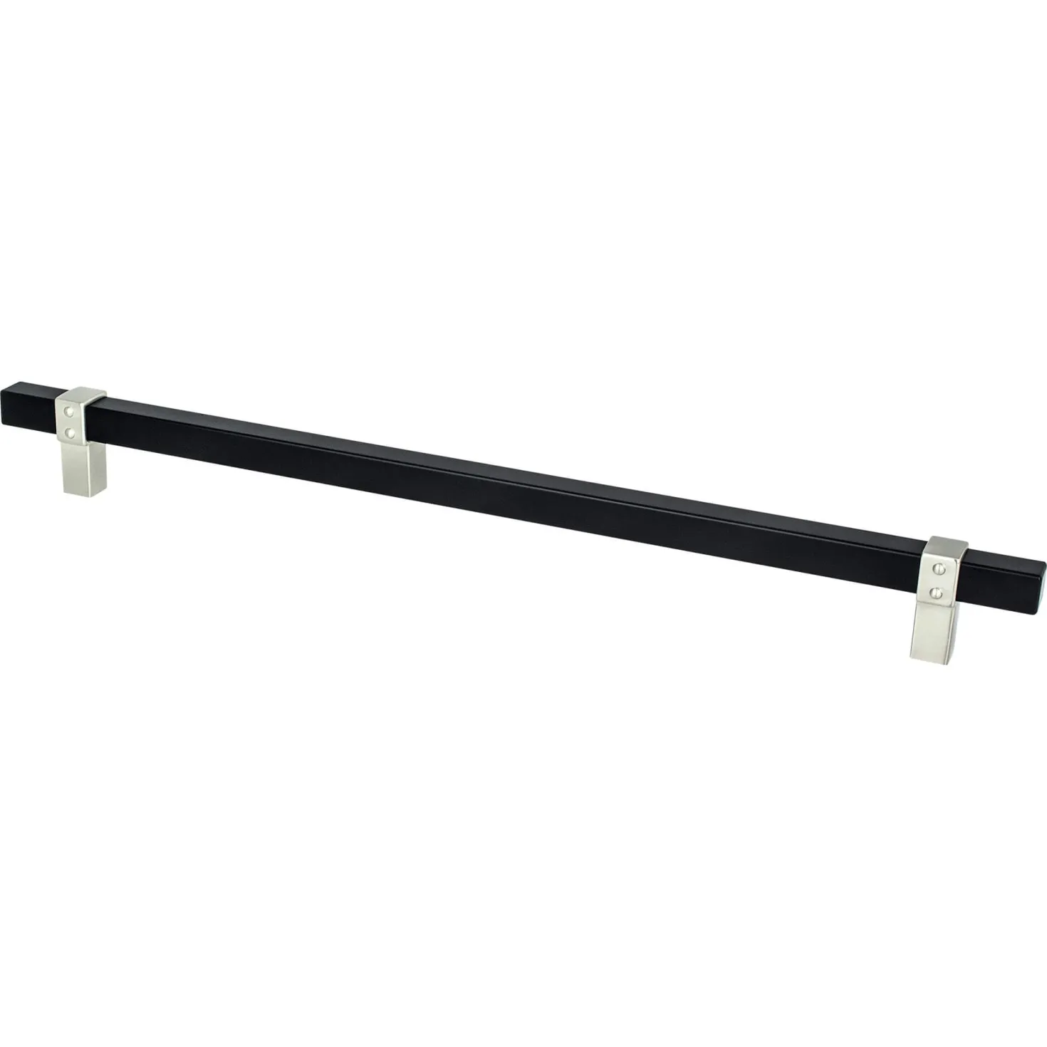 Berenson Rivet Rebel Appliance Pull in Matte Black and Brushed Nickel