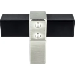 Berenson Rivet Rebel Knob in Matte Black and Brushed Nickel