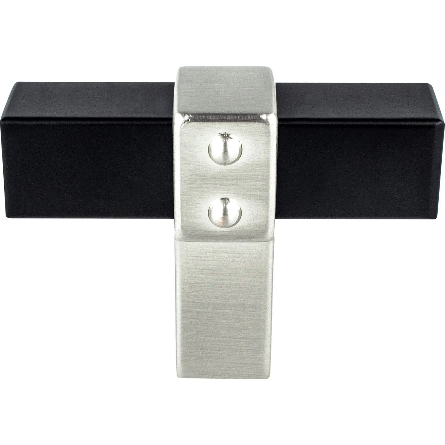Berenson Rivet Rebel Knob in Matte Black and Brushed Nickel
