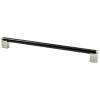 Berenson Studio Remix Appliance Pull in Matte Black and Brushed Nickel