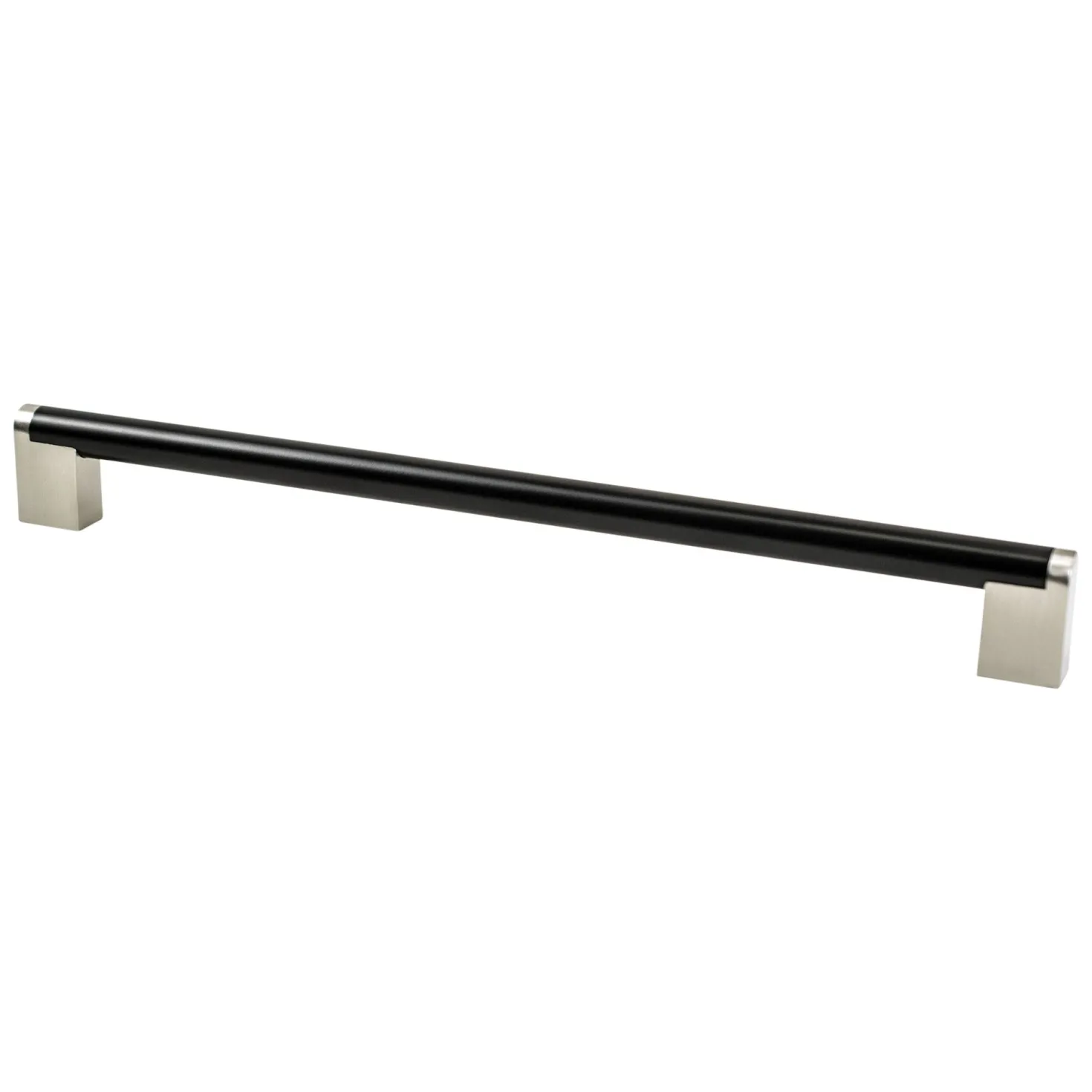 Berenson Studio Remix Appliance Pull in Matte Black and Brushed Nickel