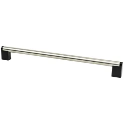 Berenson Studio Remix Appliance Pull in Brushed Nickel and Matte Black