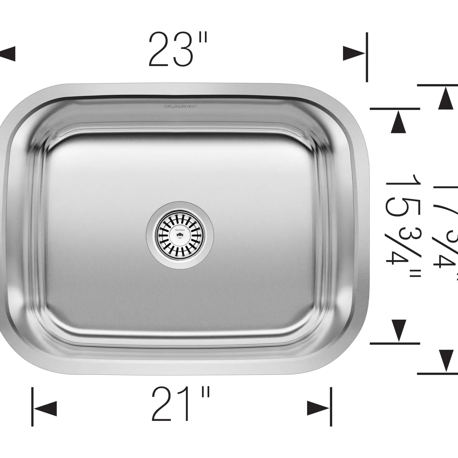 BLANCO 12" Deep | 23" Wide Stainless Laundry Sink