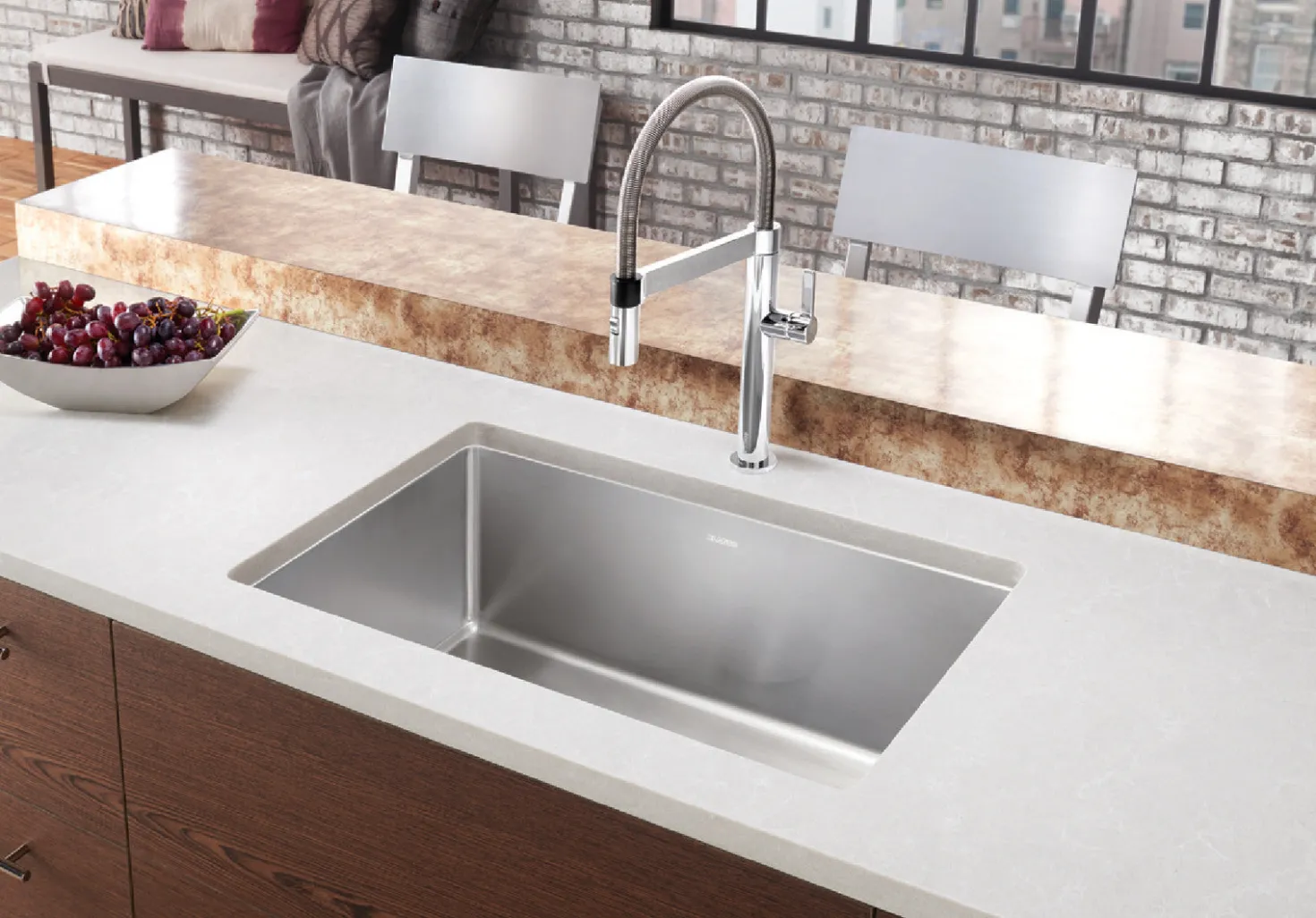 BLANCO Quatrus Small Radius 28" Single Bowl Stainless Kitchen Sink