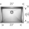 BLANCO Quatrus 25" Undermount Small Radius Single Bowl Kitchen Sink