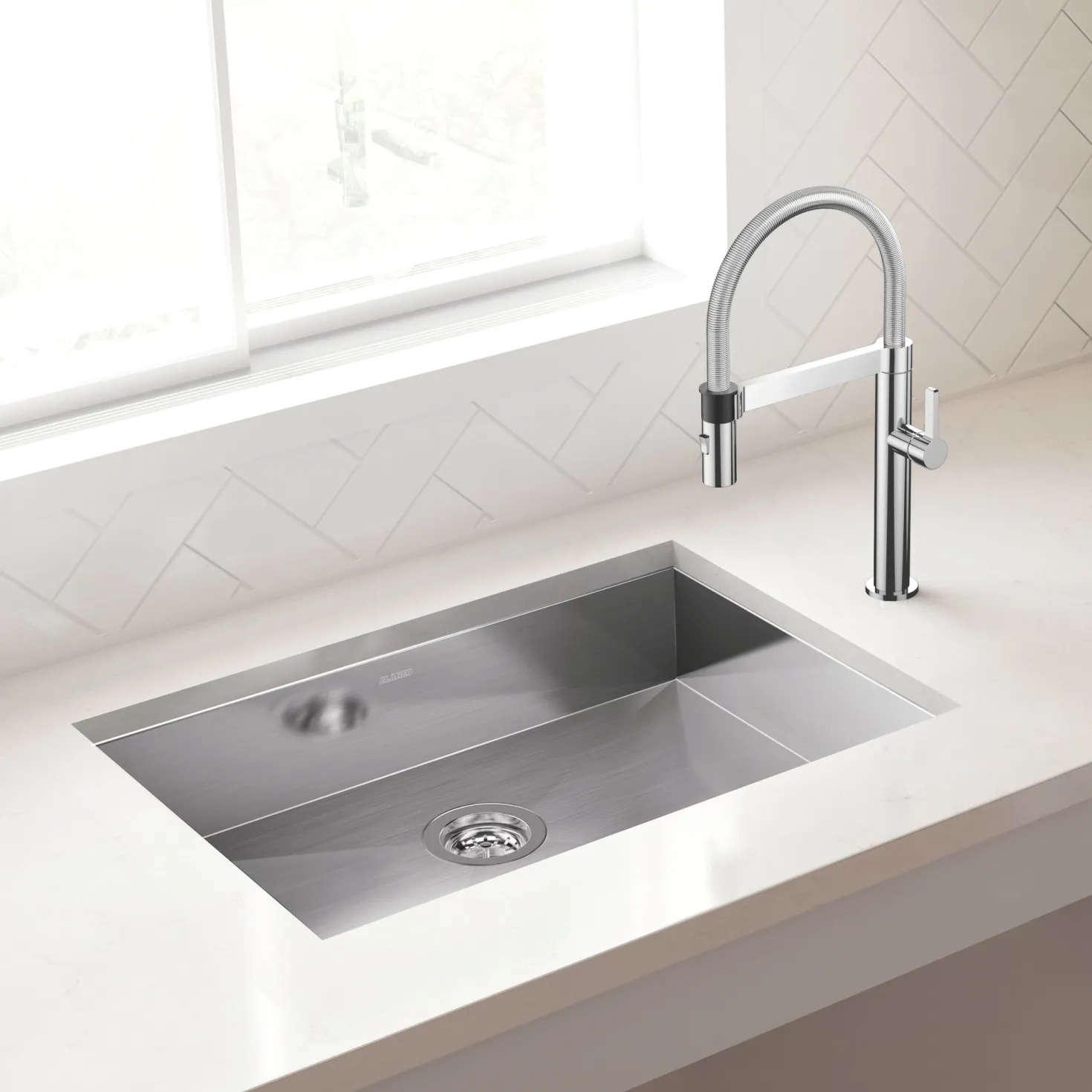 BLANCO Quatrus Zero Radius Single Bowl ADA Kitchen Sink