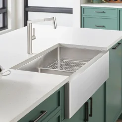 BLANCO 33" Small Radius Stainless Steel Low Divide 60/40 Farmhouse Sink