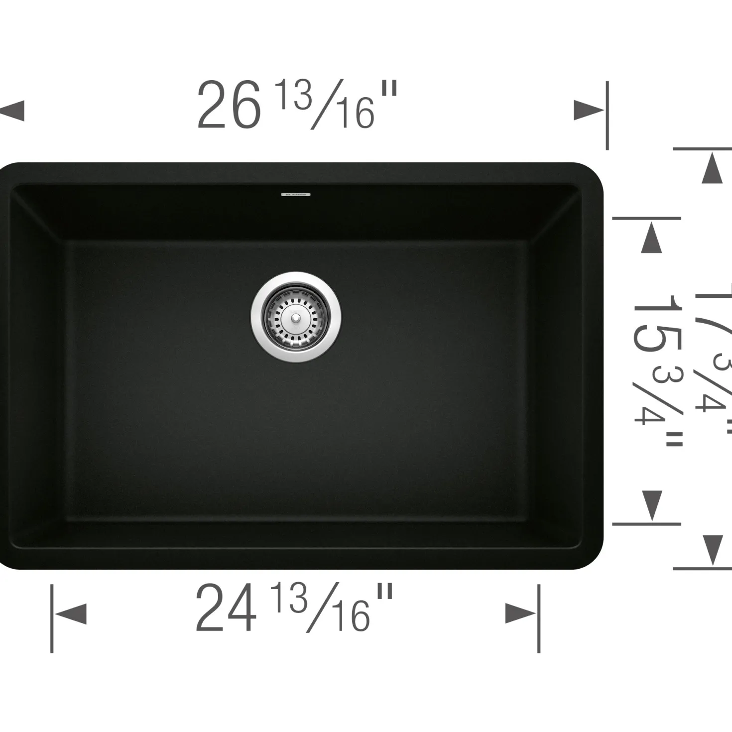 BLANCO 27" Undermount Precis SILGRANIT Kitchen Sink