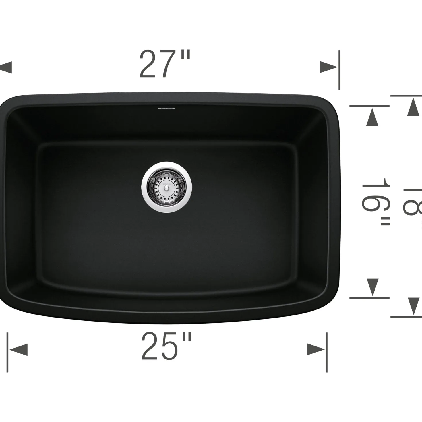 BLANCO Valea 27" SILGRANIT Undermount Kitchen Sink