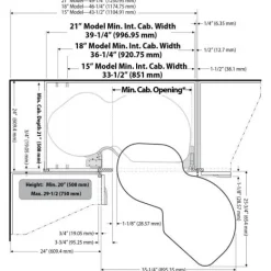 Blind Corner Organizer Swing-out for 15" Opening - Left of Blind