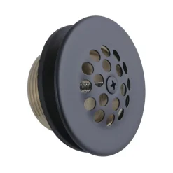 Brass Tub Drain in Matte Black