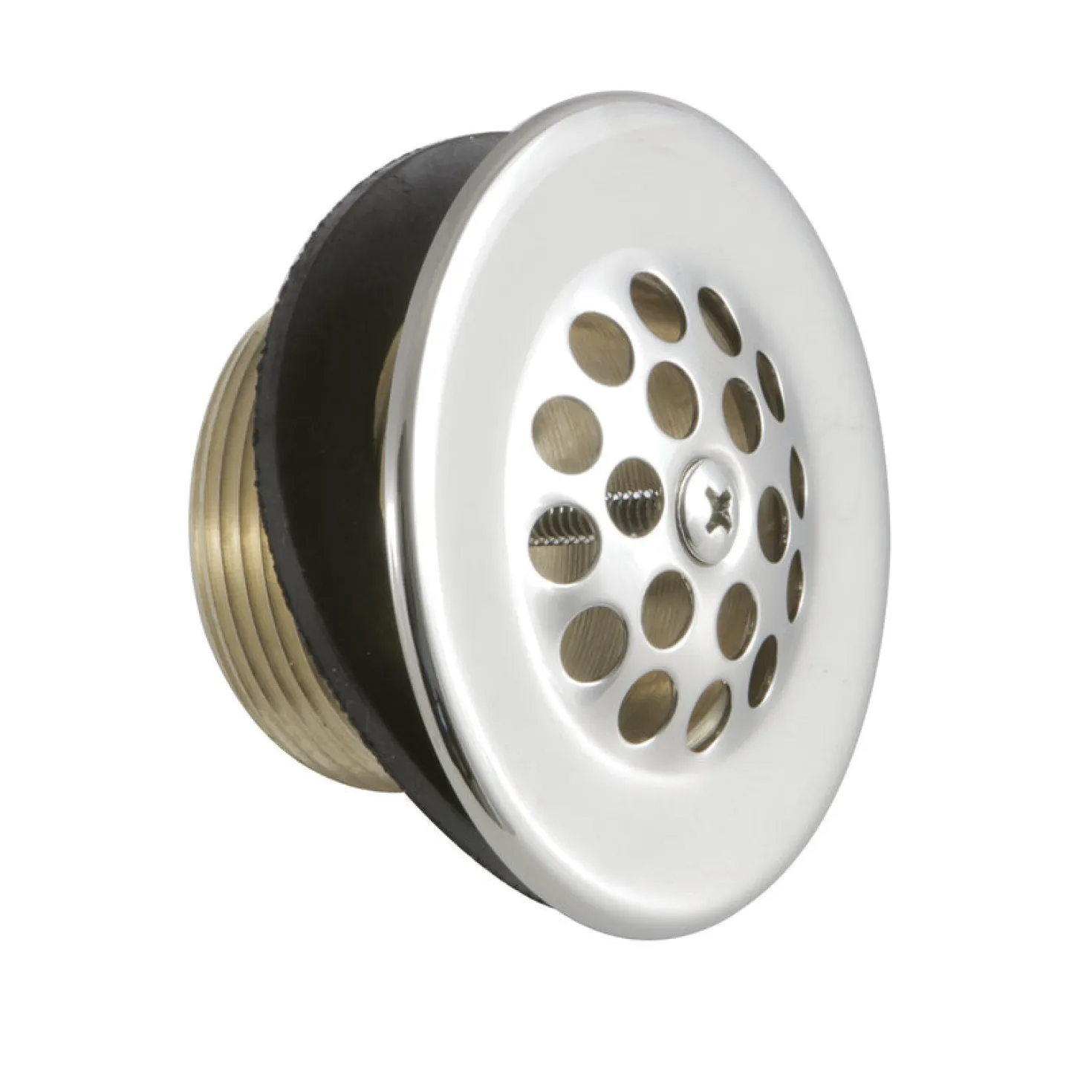 Brass Tub Drain in Polished Nickel