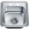 Bst1515 15" Single Bowl Topmount 20 Gauge Stainless Steel Bar Sink