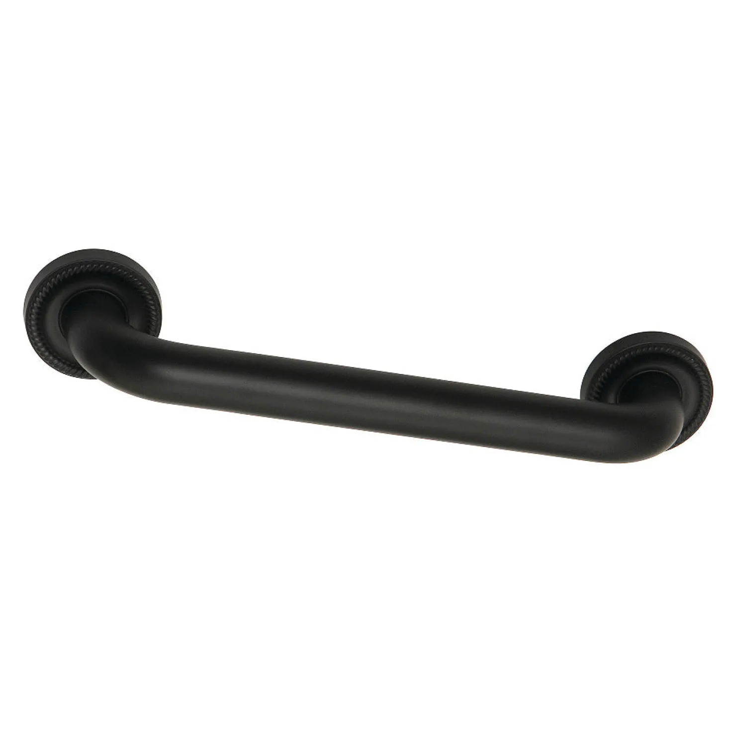 Camelon 12" Brass Decorative Grab Bar in Matte Black