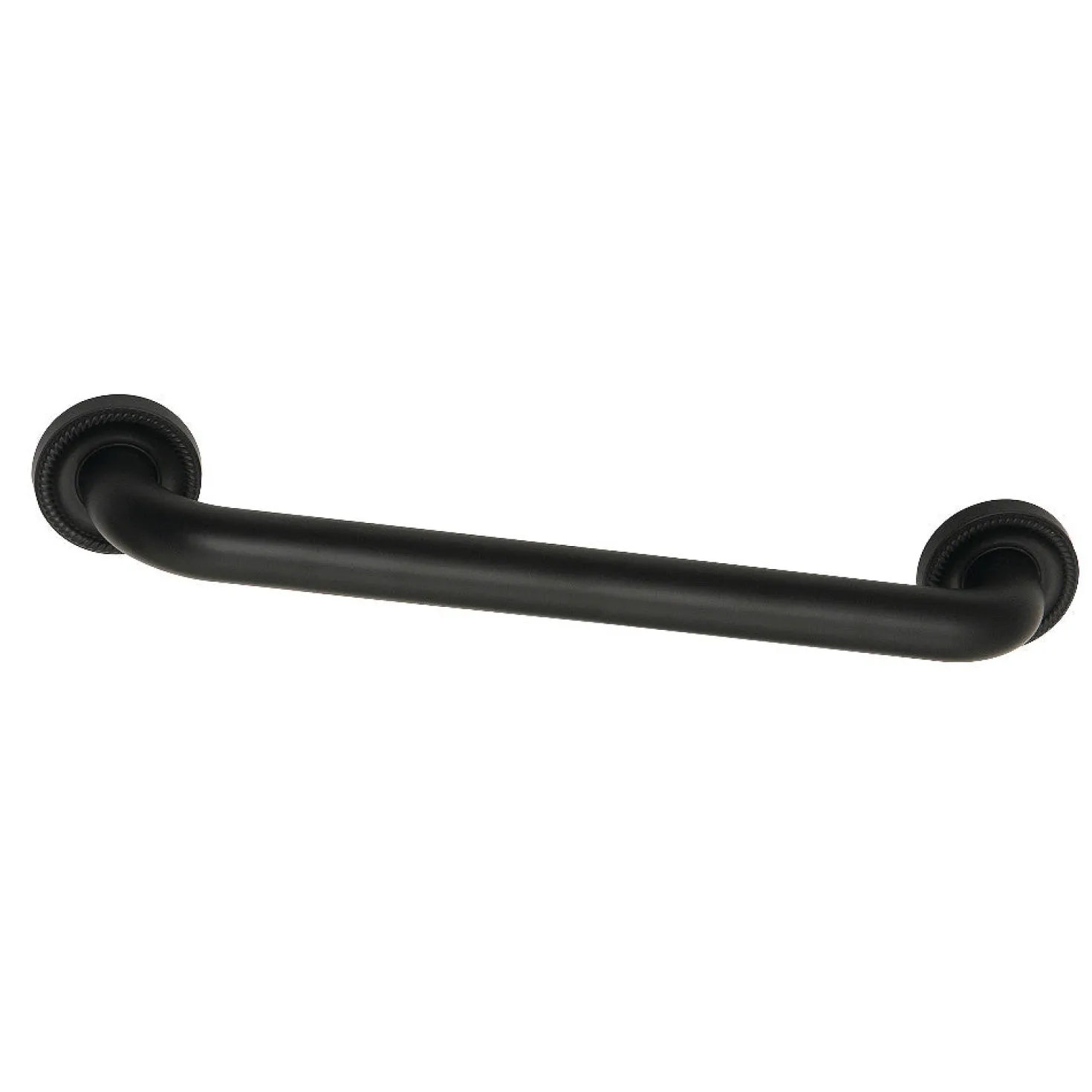 Camelon 16" Brass Decorative Grab Bar in Matte Black