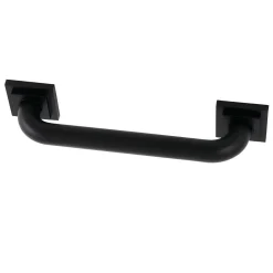 Claremont 12" Brass Decorative Grab Bar in Matte Black