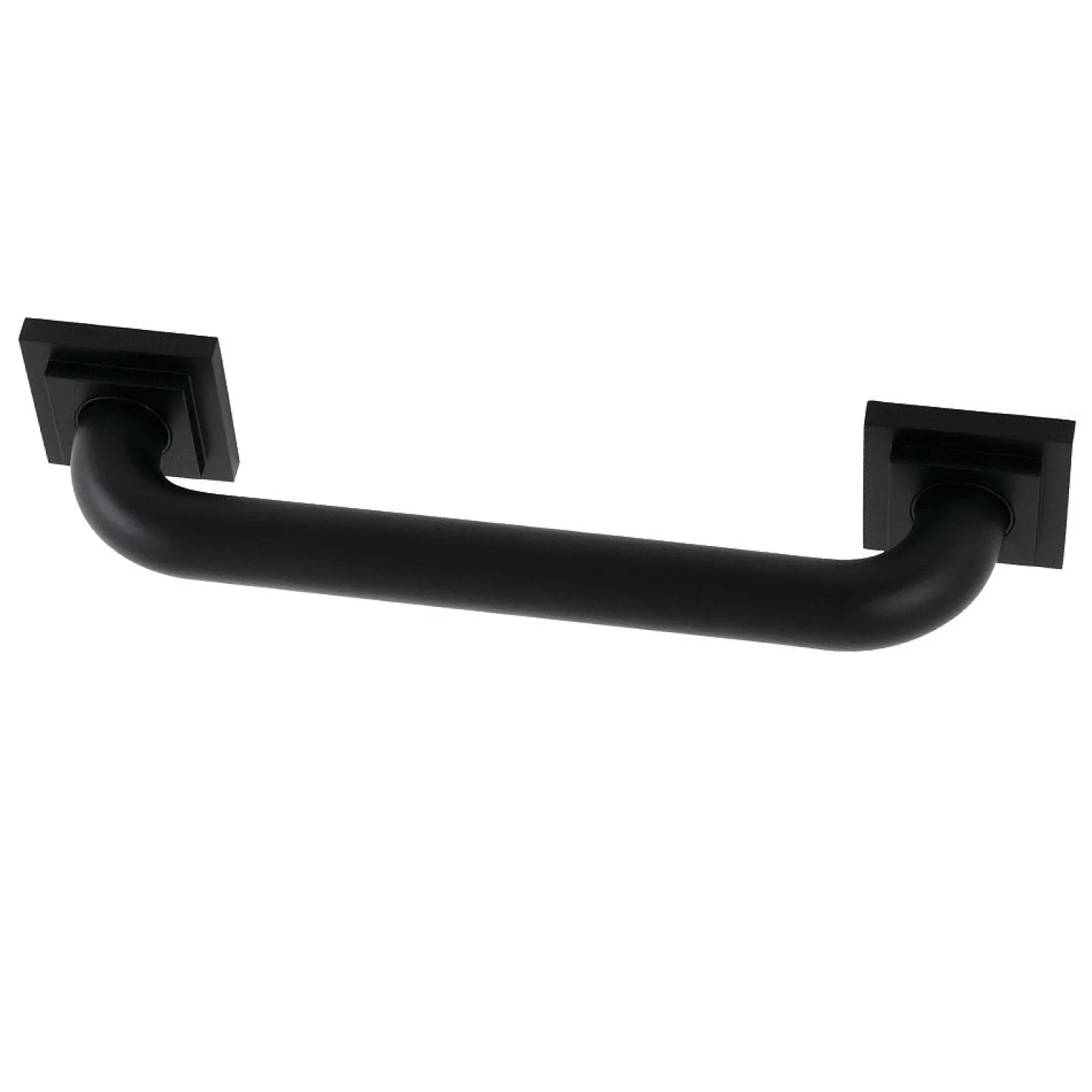 Claremont 12" Brass Decorative Grab Bar in Matte Black
