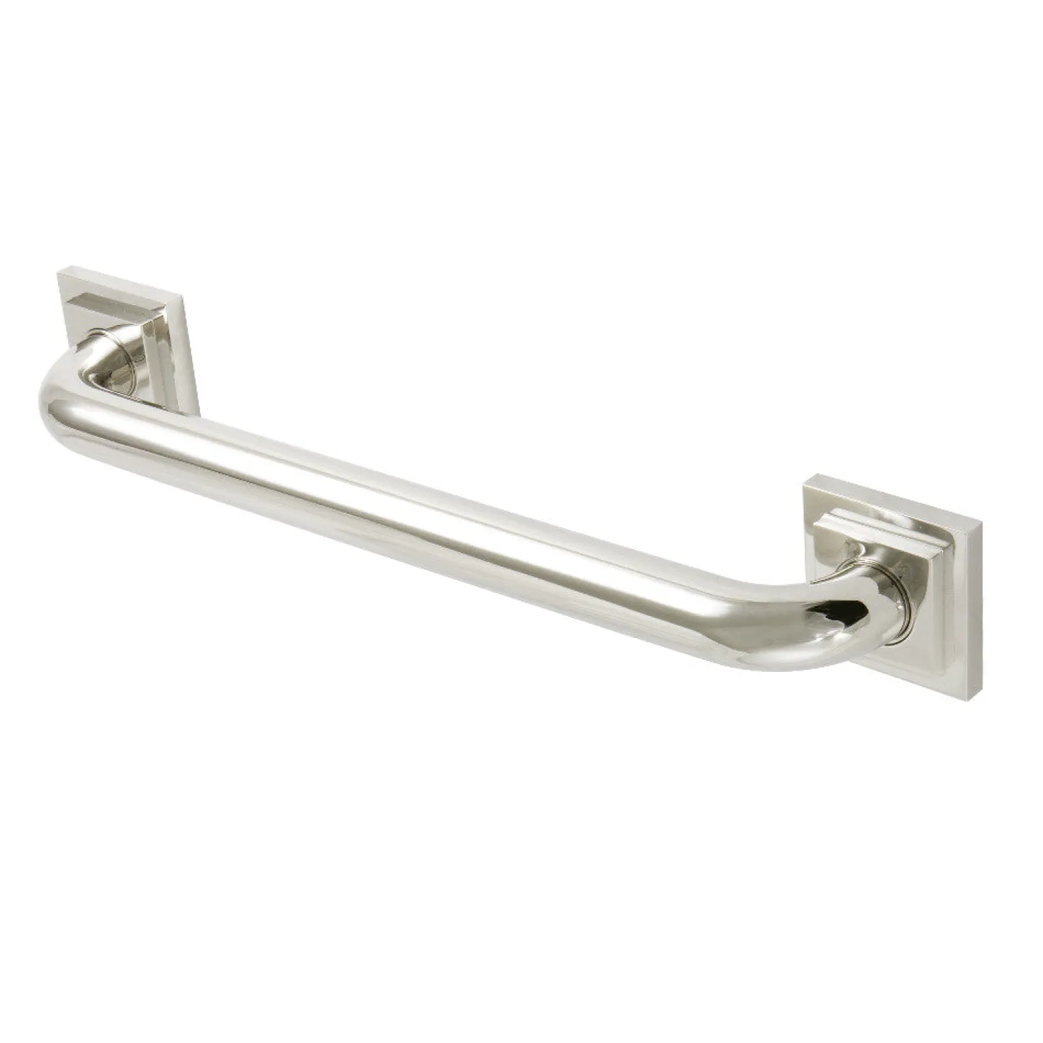 Claremont 16" Brass Decorative Grab Bar in Polished Nickel