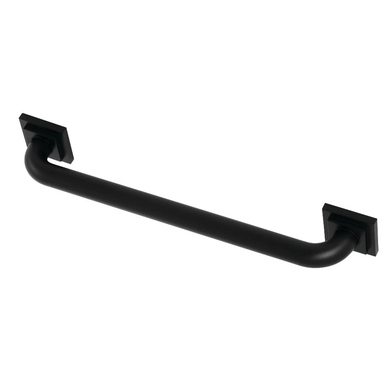 Claremont 18" Brass Decorative Grab Bar in Matte Black
