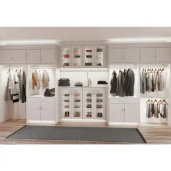 Closet Rod with Integrated LED Light in Black