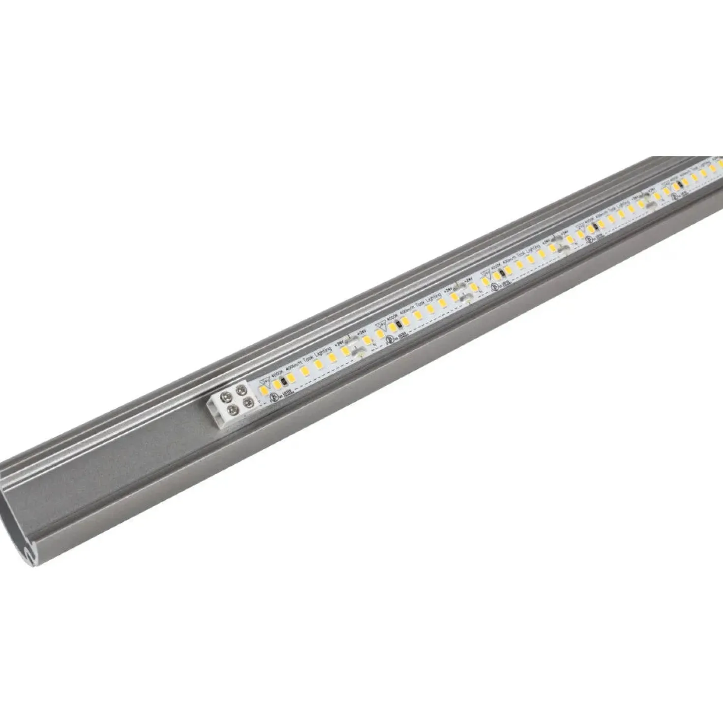 Closet Rod with Integrated LED Light in Satin Nickel