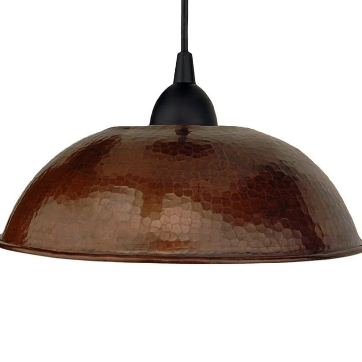 10 1/2" Copper Dome Pendant Light