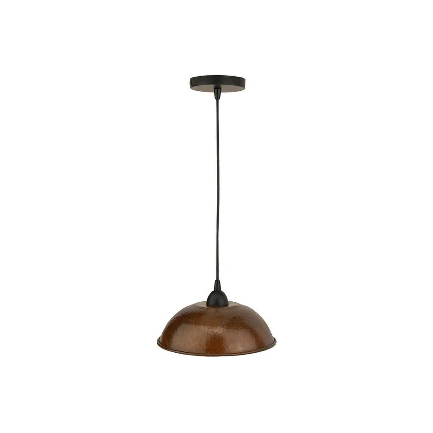 10 1/2" Copper Dome Pendant Light