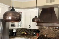 7" Copper Globe Pendant Light