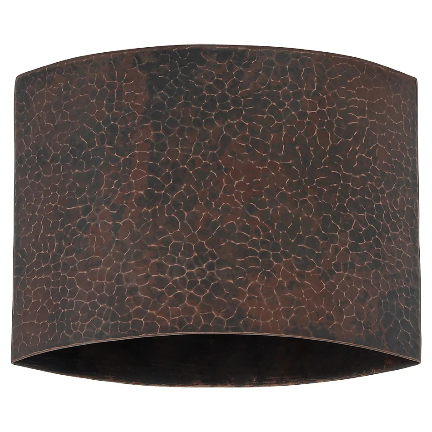 8" Copper Oval Cylinder Pendant Light Shade